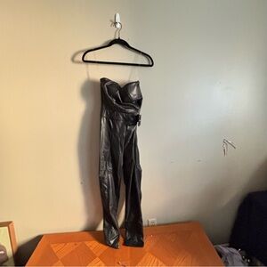 Black Strapless Jumpsuit